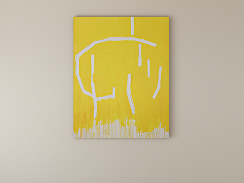  装饰画挂画su模型 