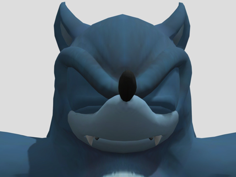  音速刺猬狼人3d模型 