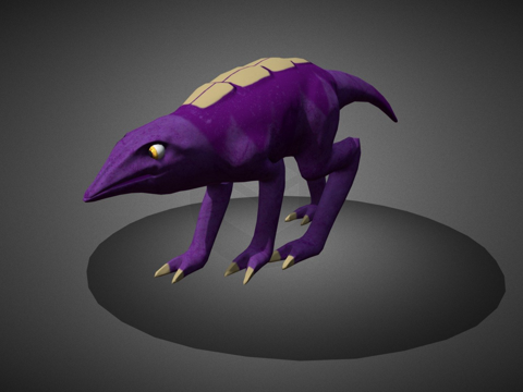  四足动物行走3d模型 