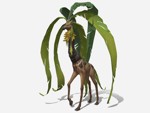  长颈鹿穆萨3d模型 