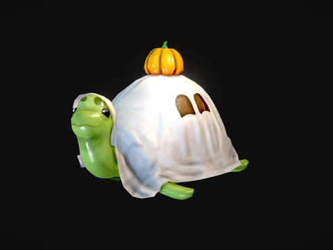  万圣节乌龟3d模型 