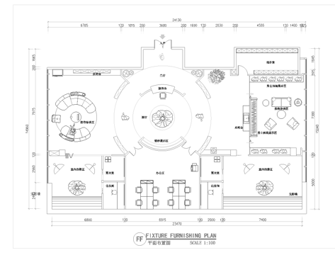 婚纱店 最新平面施工图设计cad施工图