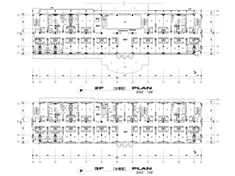 宾馆酒店套间标间室内装饰CAD施工图集cad施工图