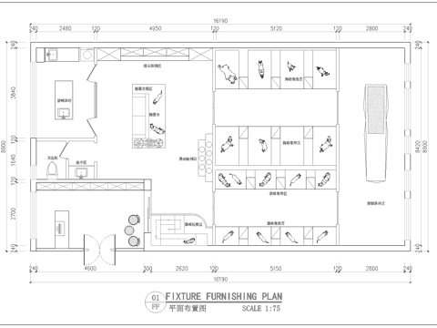 宠物店 最新平面施工图合集cad施工图