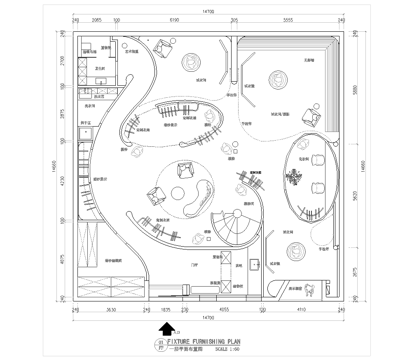婚纱店 最新平面施工图设计cad施工图