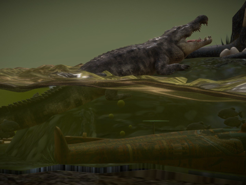  尼罗鳄3d模型 