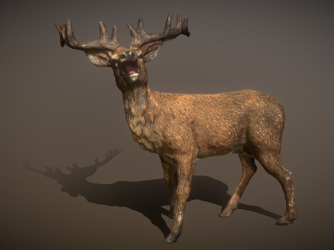  鹿鸣叫鹿嚎叫3d模型 