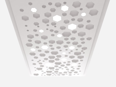 现代吊顶 异形吊顶 蜂窝吊顶 大堂吊顶 工装吊顶 六边形吊顶su模型