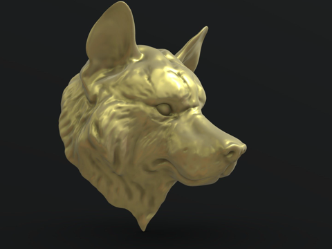 雕刻  狗3d模型 