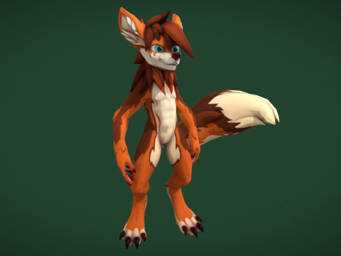  狐狸3d模型 