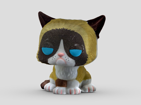  暴躁猫方头仔3d模型 