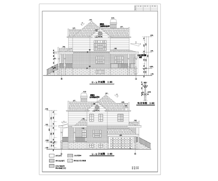  别墅建筑自建房 最新全套施工图设计cad施工图 