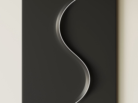 现代意式墙饰su模型