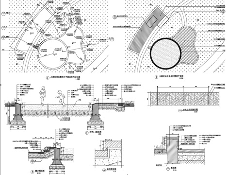 儿童活动及健身区景观CAD施工图集cad施工图