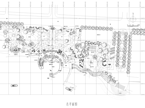 滨水港湾广场公园景观CAD施工图cad施工图