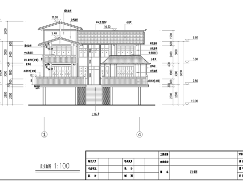 别墅建筑自建房 最新全套施工图设计cad施工图