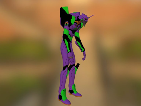  初号机 待机动画3d模型 