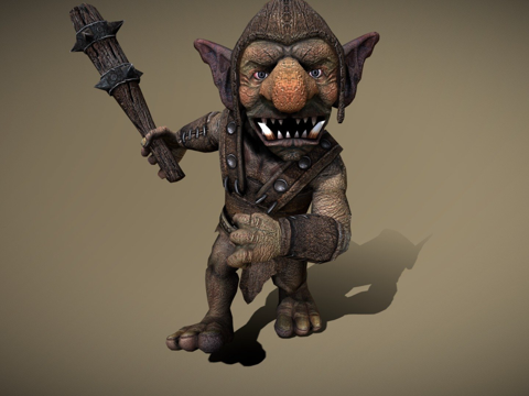  三维实时技术  哥布林战士包3d模型 