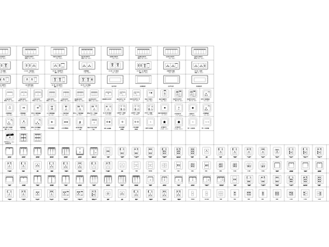 电器开关插座照明灯具图库图块CADcad施工图