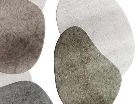  圆形地毯3d模型 