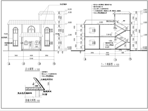 别墅建筑自建房 最新全套施工图设计cad施工图