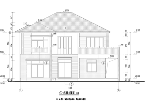 别墅建筑自建房 最新全套施工图设计cad施工图