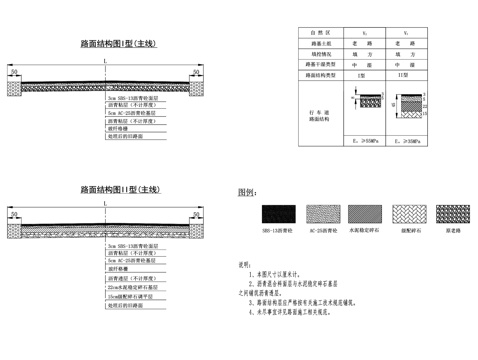 道路路面结构设计CAD施工图集cad施工图