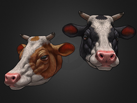  牛头3d模型 