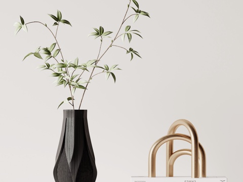 现代绿植 摆件su模型