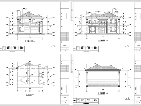 别墅建筑自建房 最新全套施工图设计cad施工图