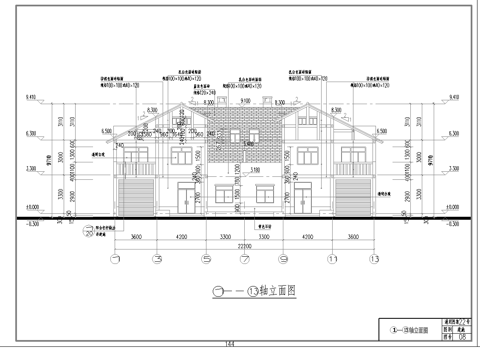 别墅建筑自建房 最新全套施工图设计cad施工图
