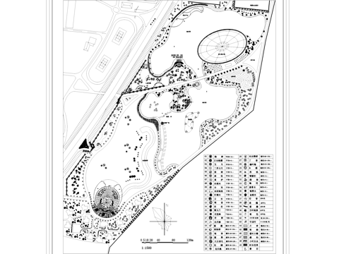 大连某滨水公园植物绿化景观平面CAD施工图cad施工图