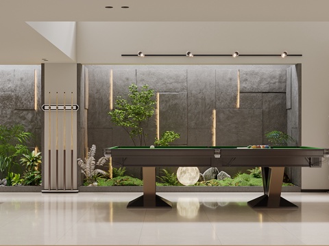  现代简约地下室3d模型 