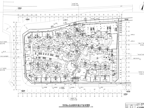芳草地自由港湾住宅景观CAD施工图集cad施工图