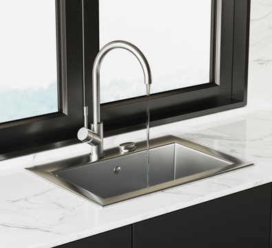  现代水槽 洗菜盆3d模型 