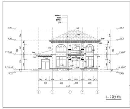 别墅建筑自建房 最新全套施工图设计cad施工图