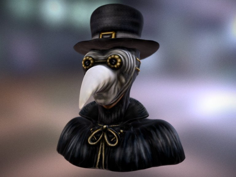  瘟疫医生3d模型 