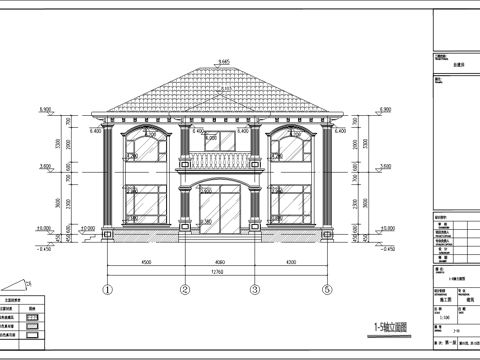 别墅建筑自建房 最新全套施工图设计cad施工图