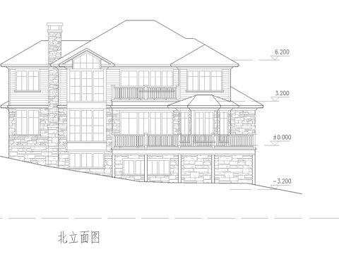 别墅建筑自建房 最新全套施工图设计cad施工图