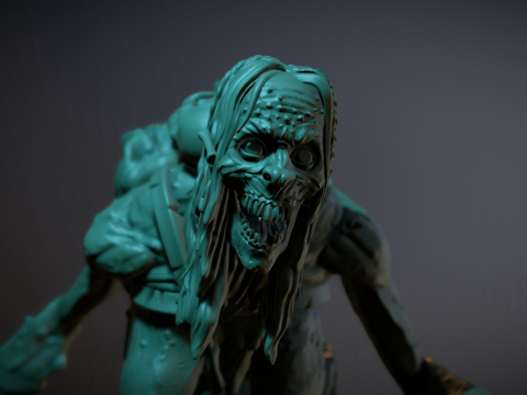  巫师女巫3d模型 