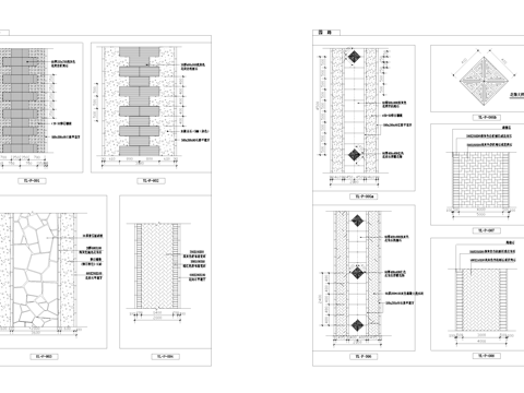 景观园路道路铺装节点CAD施工图cad施工图