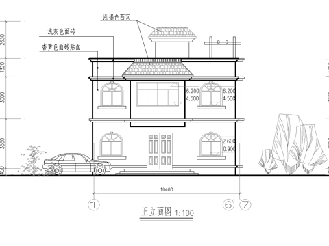  别墅建筑自建房 最新全套施工图设计cad施工图 