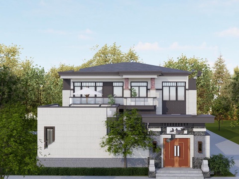  别墅建筑自建房 最新全套施工图设计cad施工图 