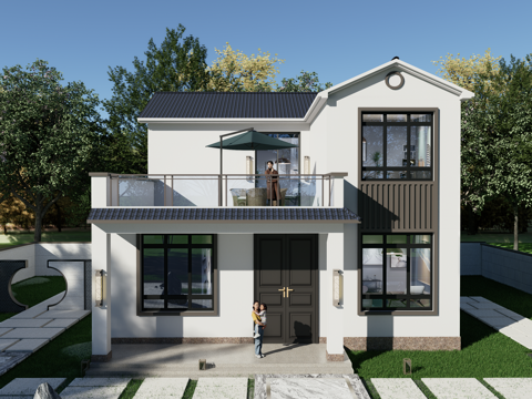  别墅建筑自建房 最新全套施工图设计cad施工图 