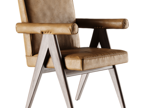  现代休闲椅 皮革休闲椅 扶手椅 沙发椅013d模型 