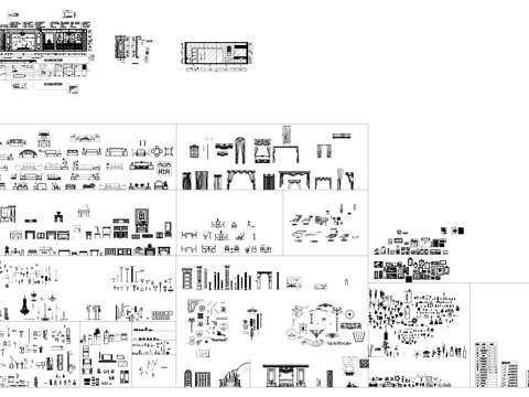 工装综合立面CAD图库cad施工图