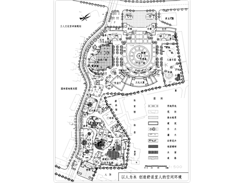 工人文化宫景观规划平面CAD施工图cad施工图