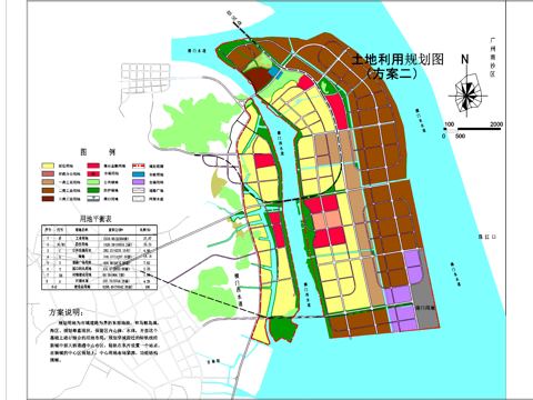 广州南沙区横门水道土地利用规划平面CAD施工图cad施工图cad施工图