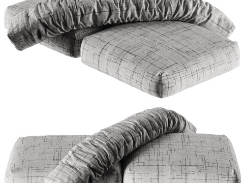  BOCA现代双人沙发 布艺沙发 模块沙发 客厅沙发 创意沙发3d模型 