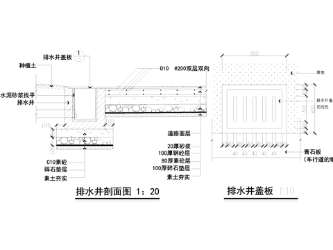 排水井 盖板 井盖节点 CAD施工图cad施工图
